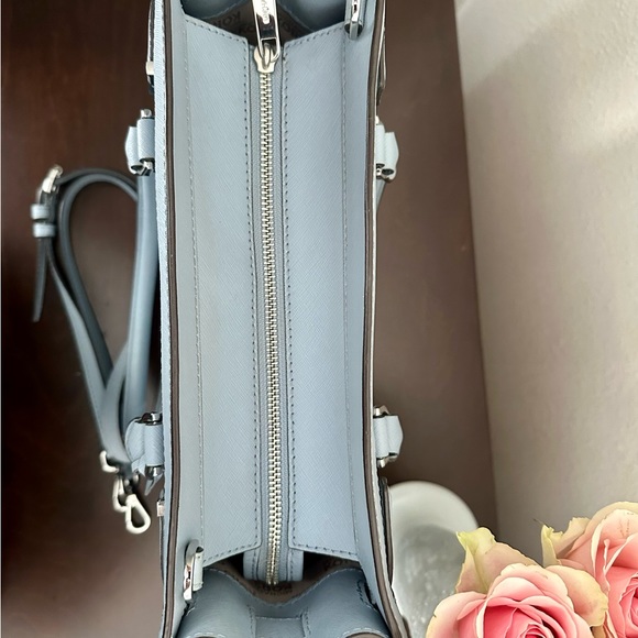 Michael Kors Saffiano Leather Dillon Handbag in Powder Blue - Picture 8 of 10